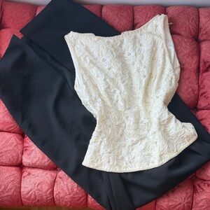 Elegant 80s Embroidered Gown